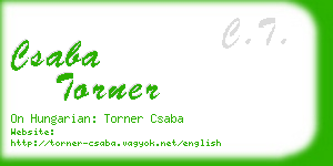 csaba torner business card